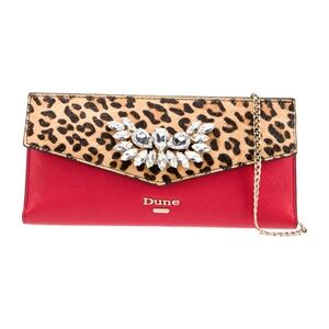 DUNE LONDON red with leopard print bag